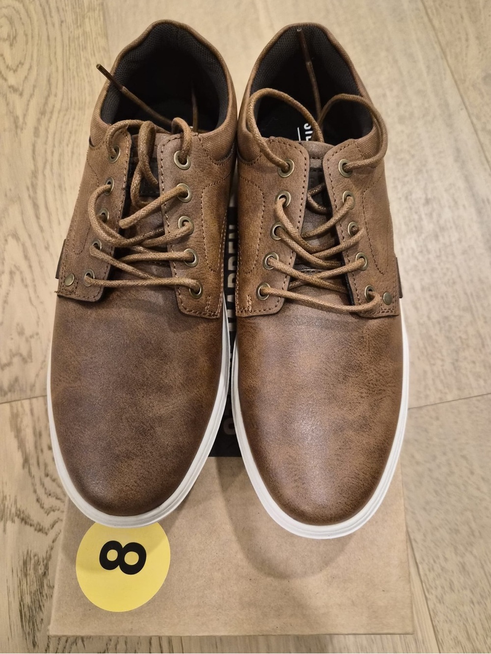 Steve Madden Brown Lace-Up Slip-On Sneakers